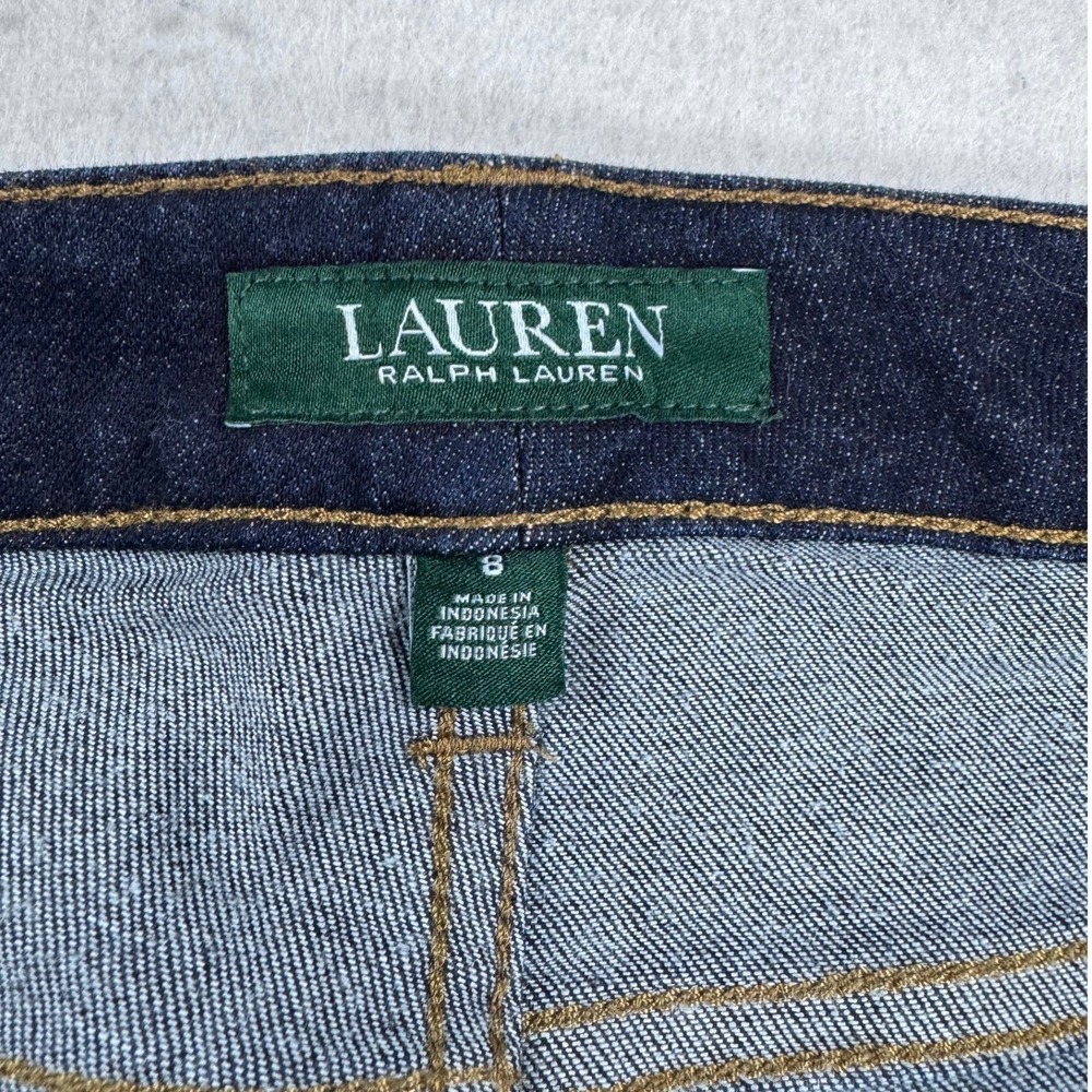 Lauren‎ Ralph Lauren Womens Dark Wash Denim Jeans Size 8 Indigo Blue Stretch - Picture 4 of 14